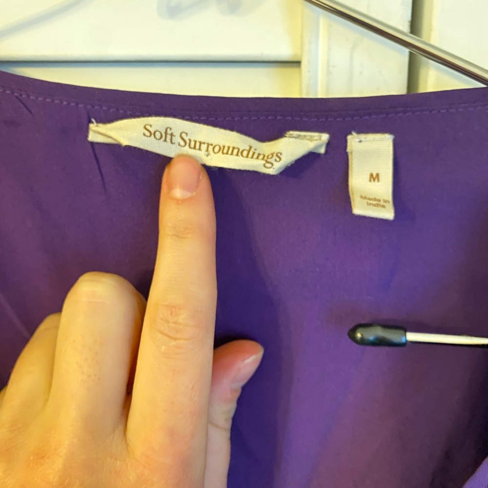 Soft Surroundings Beaded Patchwork Tunic Top Medi… - image 6